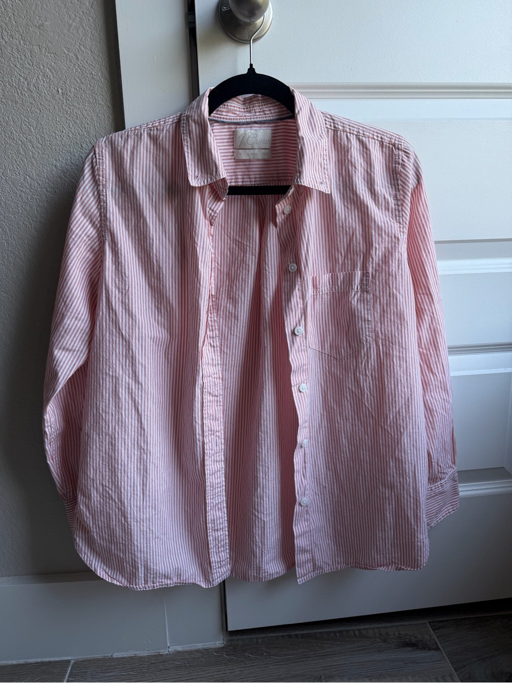 Classic Pink Striped Button-Up Shirt